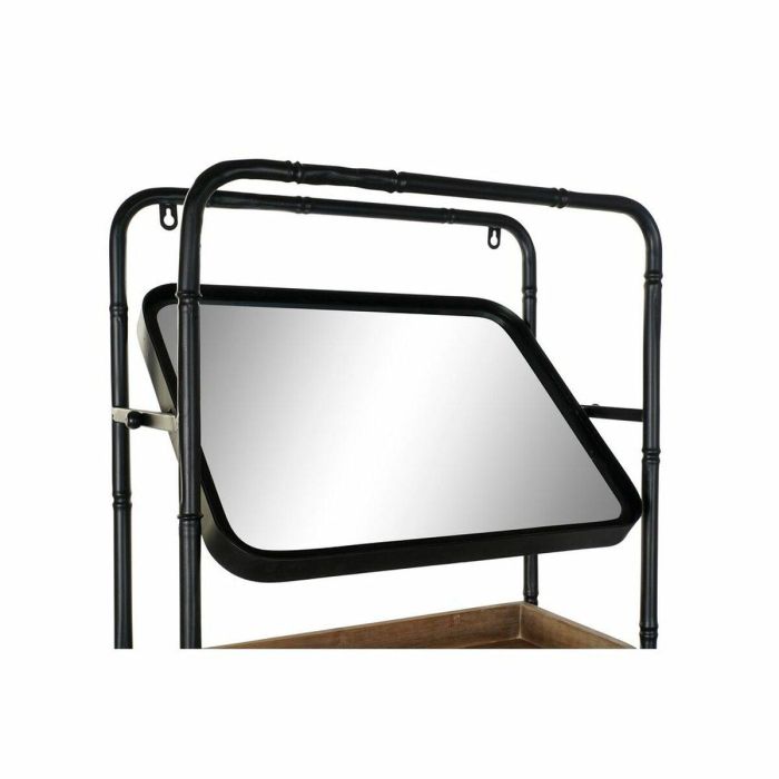 Perchero DKD Home Decor Espejo Negro Madera Metal Ratán (48 x 20.5 x 150 cm) 1 Perchero DKD Home Decor Espejo Negro Madera Metal Ratán (48 x 20.5 x 150 cm) 1