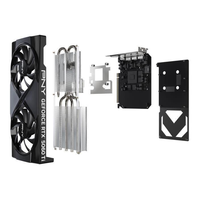 PNY - Tarjeta gráfica - GeForce RTX 5060 Ti - 8 GB - Doble ventilador overclockeado DLSS 4 1