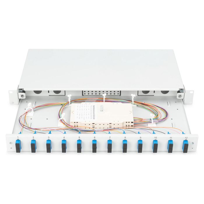 Digitus LWL Spleißbox 1HE bestückt 12x SC DX OS2 grau - Caja de empalme de fibra óptica, 12 conectores SC Duplex, OS2, Gris 2 Digitus LWL Spleißbox 1HE bestückt 12x SC DX OS2 grau - Caja de empalme de fibra óptica, 12 conectores SC Duplex, OS2, Gris 2