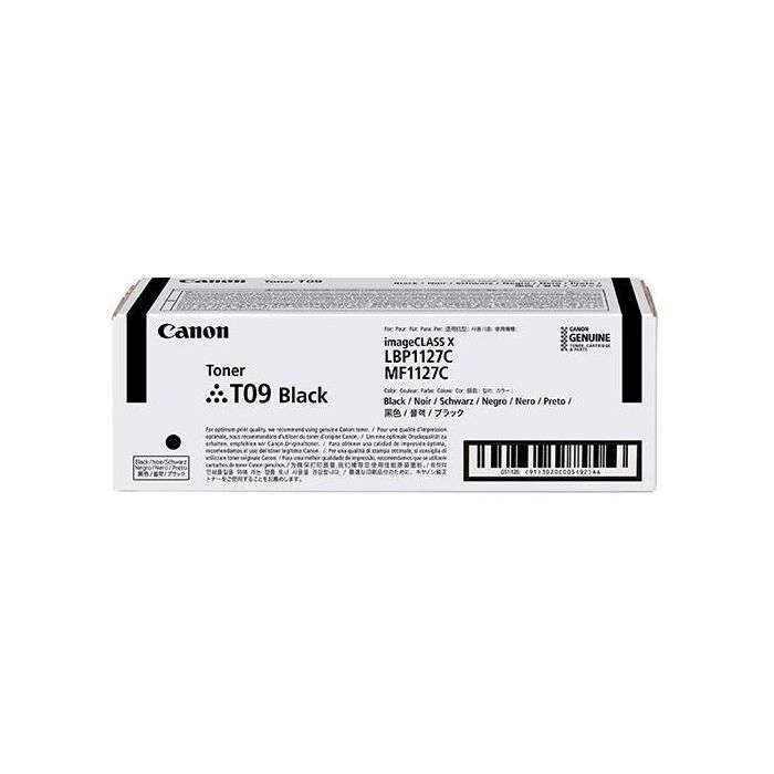 Canon Tóner T09 Negro T09 3020C006 Rendimiento 7.600 Páginas Compatible i-SENSYS X C1127P/C1127i/C1127iF