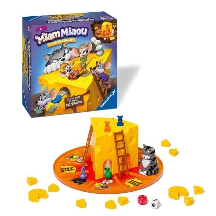 Ravensburger Miam Miaou La Carrera del Queso - Juego de Mesa Infantil - 2-4 Jugadores - 3 Niveles de Dificultad - A partir de 3 Años 1 Ravensburger Miam Miaou La Carrera del Queso - Juego de Mesa Infantil - 2-4 Jugadores - 3 Niveles de Dificultad - A partir de 3 Años 1