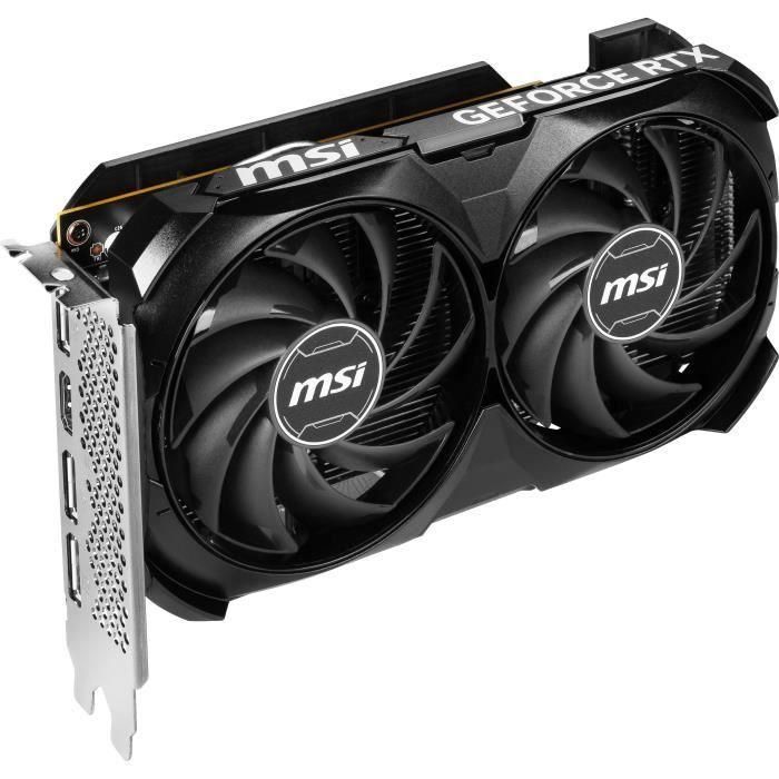 MSI GeForce RTX 4060 VENTUS 2X BLACK 8G OC Tarjeta Gráfica NVIDIA 8GB GDDR6, TORX FAN 4.0, PCI Express 2.0, HDMI 2.1a, DisplayPort 1.4a 1