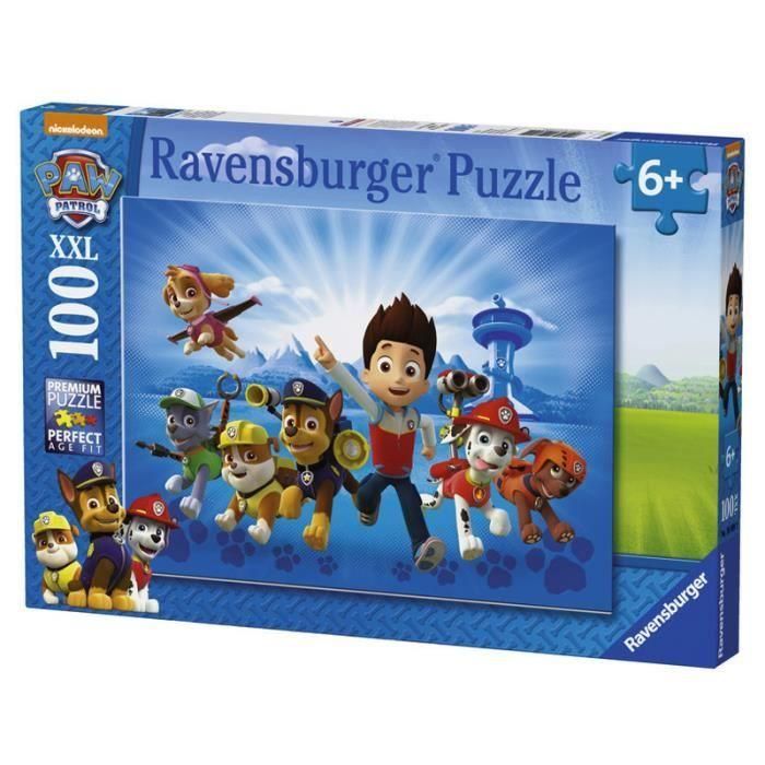 Puzzle infantil XXL de 100 piezas - Equipo Paw Patrol - Disney - 6 años - 10899 - Ravensburger 1