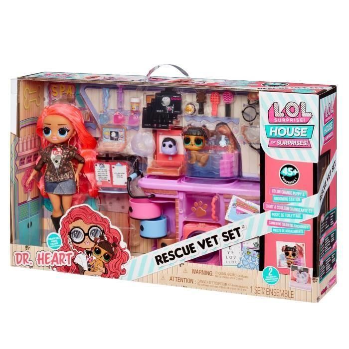 LOL Surprise OMG I AM - Rescue Vet Set|Consultorio veterinario - Muñeca + 2 animales y accesorios - A partir de 4 años. 5