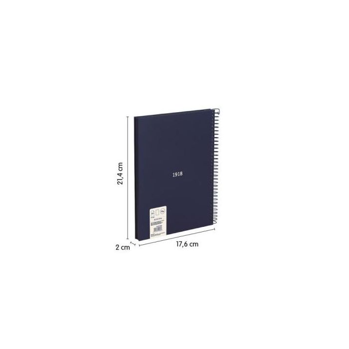 Cuaderno A5 con Espiral y Tapa Dura, 80 Hojas Blancas de 95 Gr/M, Colección 430 Since 1918, Azul Milan 57151E80B 1 Cuaderno A5 con Espiral y Tapa Dura, 80 Hojas Blancas de 95 Gr/M, Colección 430 Since 1918, Azul Milan 57151E80B 1
