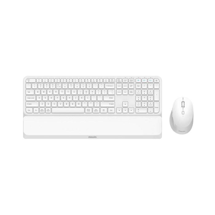 Ratón y Teclado Philips SPT6607W/16 Blanco QWERTY 1