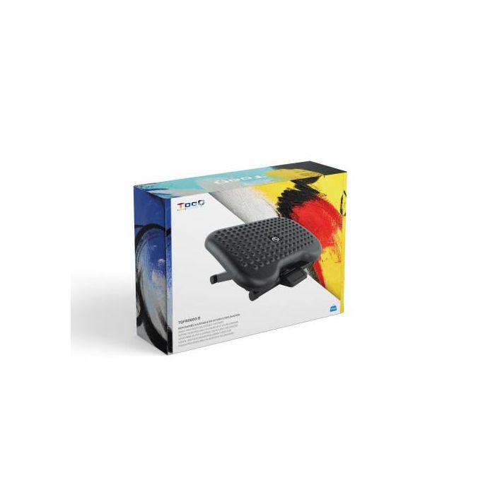 TooQ TQFR0603-B Reposapiés Ajustable Altura Inclinación, Plegable para Oficina y Casa, Antideslizante Negro 460x340mm 6