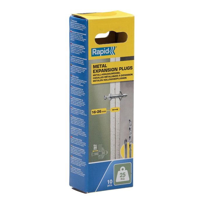 Blister 10 unidades taco de expansión metálico ø8x46 tornillo m4x55 5001547 rapid 2