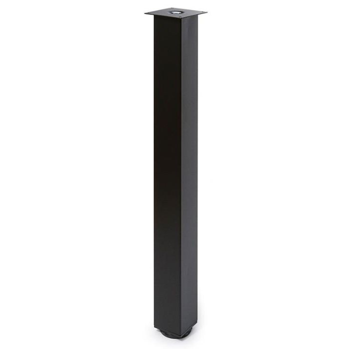 HERRAJES ALK 60X60-710 Juego de 4 Patas Regulables para Mesa Fija Rigo Negro