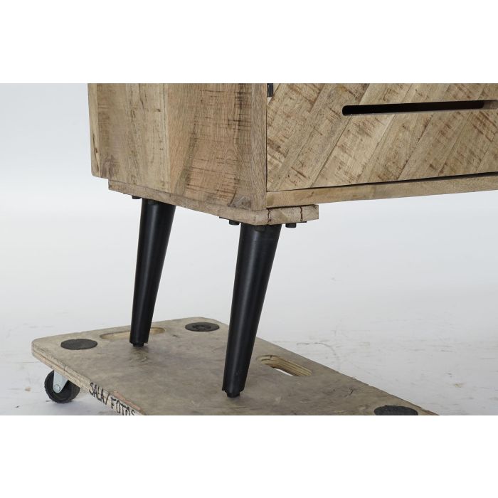 DKD Home Decor Estantería Alpino con 2 Cajones y 3 Estanterías, Madera de Mango y Metal, Marrón Oscuro/Negro, 100x40x180 cm 2 DKD Home Decor Estantería Alpino con 2 Cajones y 3 Estanterías, Madera de Mango y Metal, Marrón Oscuro/Negro, 100x40x180 cm 2
