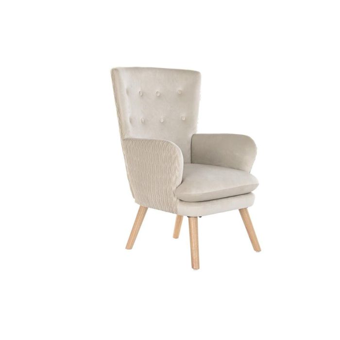 DKD Home Decor Butaca Scandi Beige Natural Poliéster y Madera Desmontable | 67x70x95 cm (Ancho x Largo x Alto) | Asiento 42 cm DKD Home Decor Butaca Scandi Beige Natural Poliéster y Madera Desmontable | 67x70x95 cm (Ancho x Largo x Alto) | Asiento 42 cm