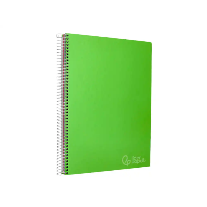 Liderpapel Cuaderno espiral Micro Jolly A4, 140 hojas, cuadro 5mm, 75gr, verde, espiral, tapa forrada 2