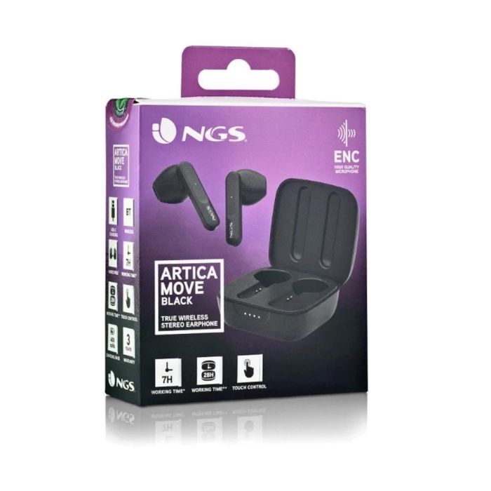 Auriculares Bluetooth NGS Ártica Move con estuche de carga/ Autonomía 7h/ Negros 3 Auriculares Bluetooth NGS Ártica Move con estuche de carga/ Autonomía 7h/ Negros 3
