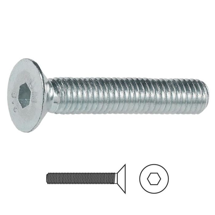 Tornillo Allen Din 7991 Métrica 8/10 - 65/90Mm Metrica M-8 Largo 65Mm Ucafix 1 Tornillo Allen Din 7991 Métrica 8/10 - 65/90Mm Metrica M-8 Largo 65Mm Ucafix 1