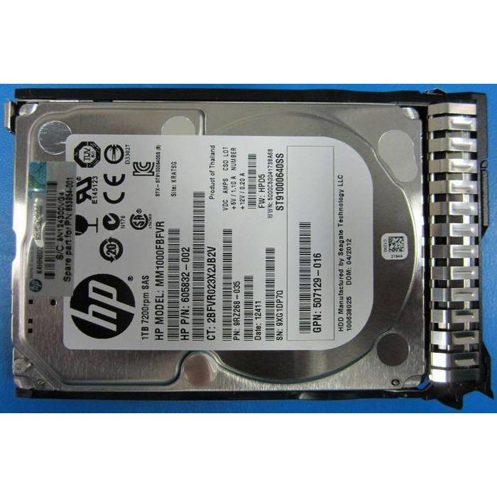 Hewlett Packard Enterprise 1TB dual-port SAS hard disk drive - 7,200 RPM, 6Gb/sec transfer rate, 2.5-inch small form factor (SFF), Midline, SmartDrive Carrier (SC) - Not for use in MSA products 1 Hewlett Packard Enterprise 1TB dual-port SAS hard disk drive - 7,200 RPM, 6Gb/sec transfer rate, 2.5-inch small form factor (SFF), Midline, SmartDrive Carrier (SC) - Not for use in MSA products 1