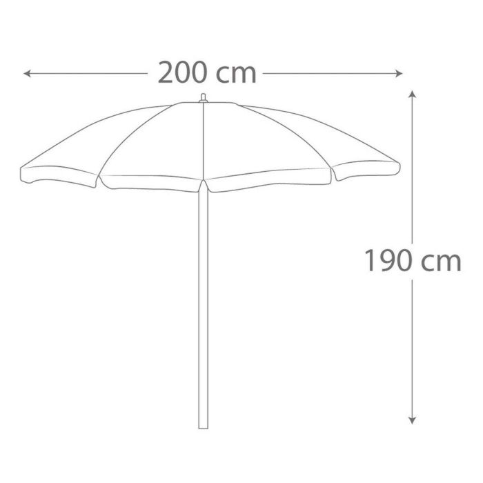 Sombrilla Aktive 200 x 190 x 200 cm (12 Unidades) 1