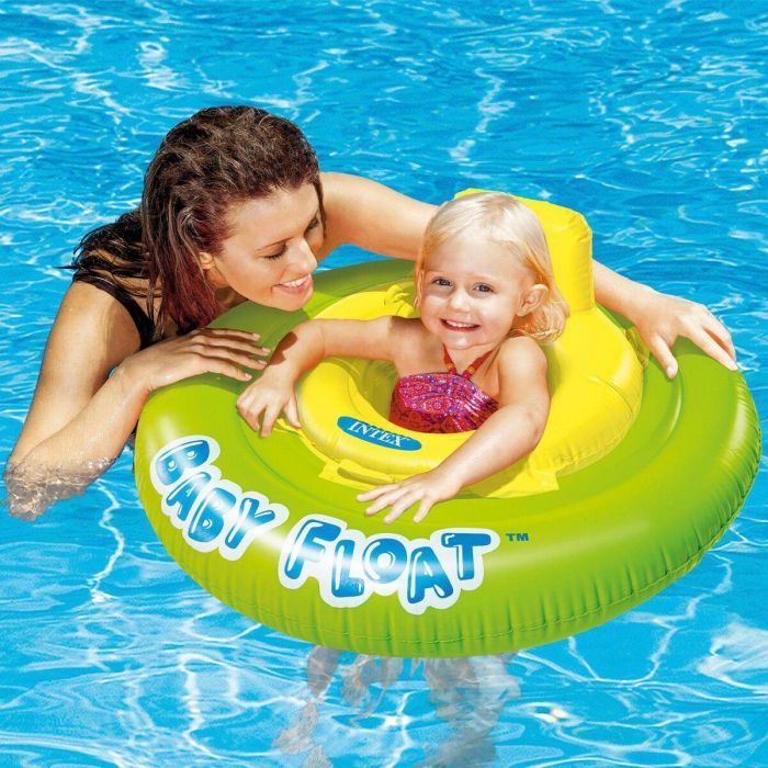 Flotador de bebé Intex Amarillo Verde Ø 76 cm (12 Unidades) 2