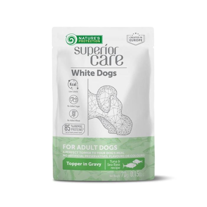 Nature's Protection Sc Topper White Dogs Adult Atun Y Lubina 24x70 gr