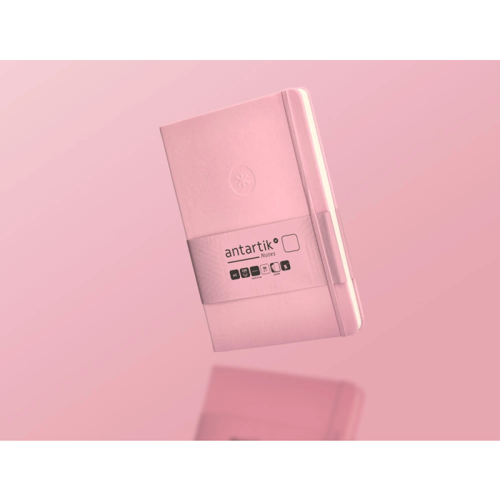 Antartik Cuaderno A5 Tapa Dura Hojas Lisas Rosa Pastel 100 Hojas 80 gr FSC 9