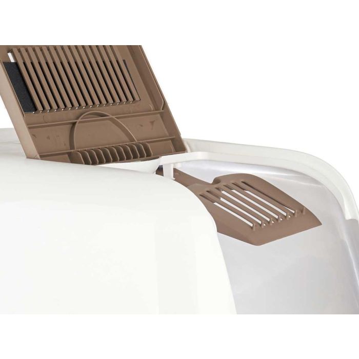 Arenero Cubierto Plastico Filtro Y Pala Beige Mascow 39x32x57cm (6 Unidades) 3