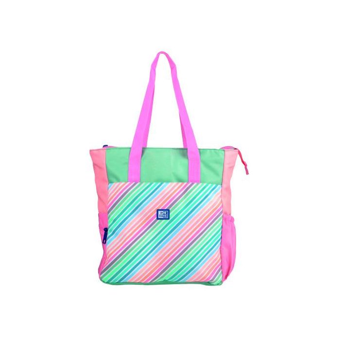 Oxford Tote Bag Convertible Color Block 400182983, Bolso de Hombro y Mochila con Compartimento para PC, Ideal para Uso Diario y Trabajo