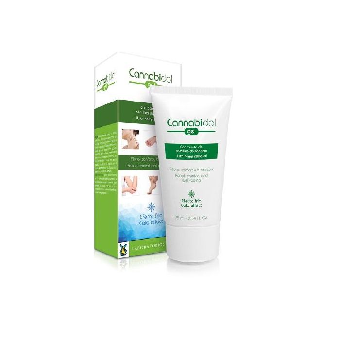 Cannabidol Gel con CBD y Efecto Frío 75 ml - Confort y Recuperación Muscular en Extremidades, Espalda y Cuello