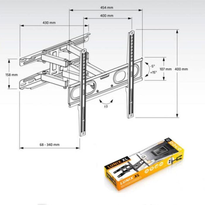 Soporte TV con Brazo Axil AC0593E 26"-65" 30 Kg 26" 30 Kg 1