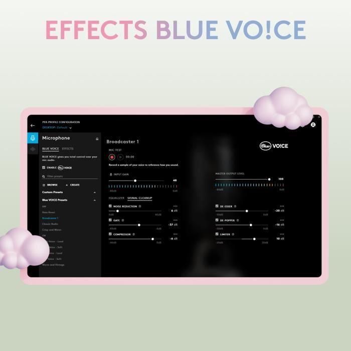 Micrófono USB - Blue Yeti Premium - para grabar, transmisión, juegos, podcasts en PC o Mac - Mist blanca blanca 3 Micrófono USB - Blue Yeti Premium - para grabar, transmisión, juegos, podcasts en PC o Mac - Mist blanca blanca 3