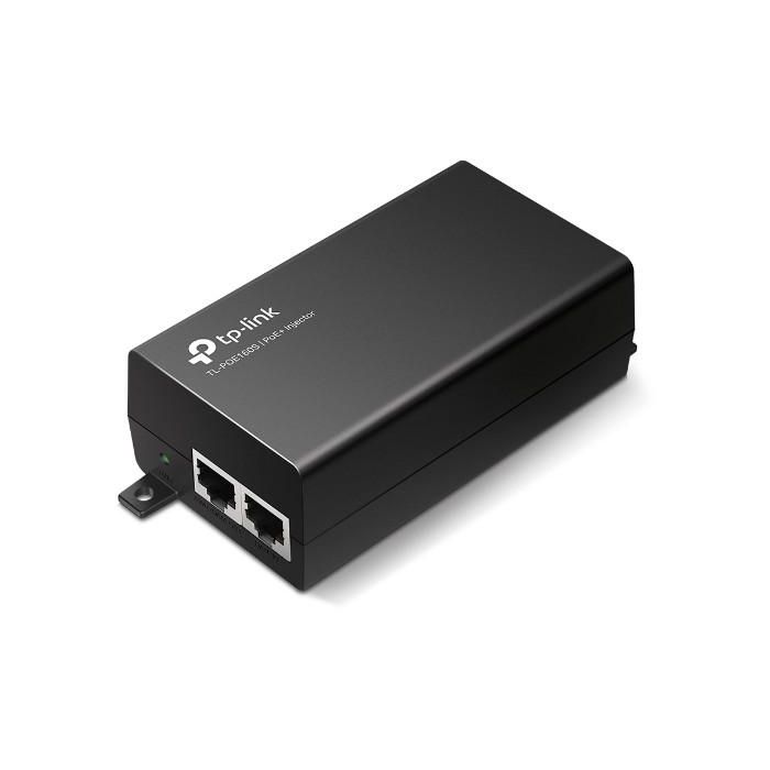 TP-LINK PoE+ Injector Adapter. 1× Gigabit PoE Port, 1× Gigabit Non-PoE Port.