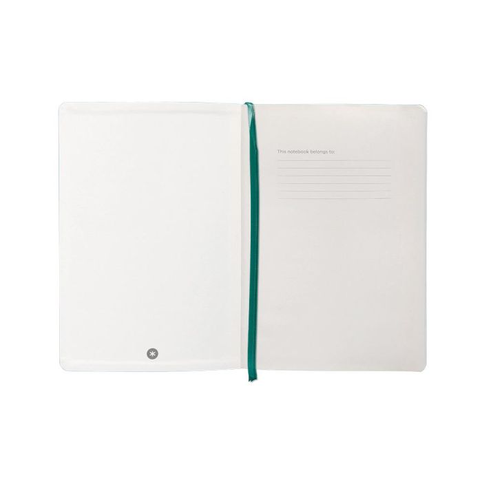 Cuaderno Con Gomilla Antartik Notes Tapa Blanda A5 Hojas Rayas Verde Aguamarina 80 Hojas 80 gr Fsc 6