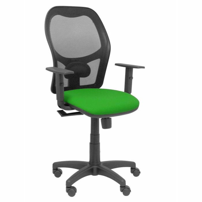 Piqueras y Crespo Silla de Oficina Ergonómica Alocén Sincro con Brazos Regulables, Respaldo de Malla Negro y Asiento Bali Verde Piqueras y Crespo Silla de Oficina Ergonómica Alocén Sincro con Brazos Regulables, Respaldo de Malla Negro y Asiento Bali Verde