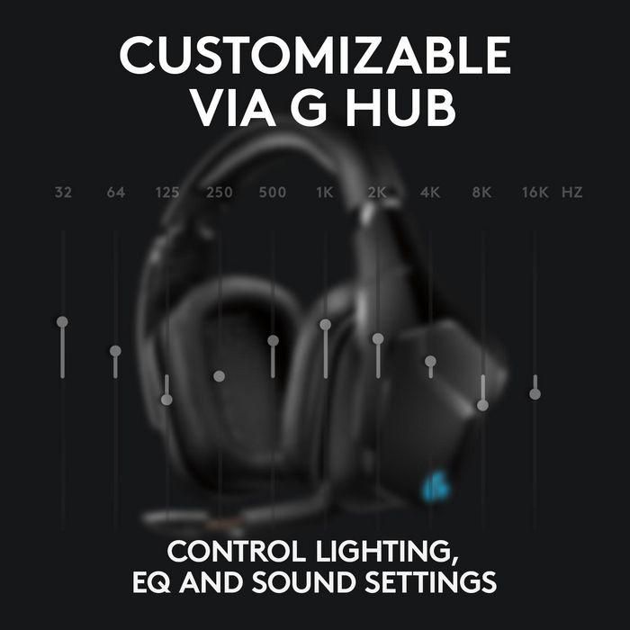 Logitech G935 Auriculares Inalámbricos Gaming con Sonido Envolvente 7.1 y LIGHTSYNC RGB 12