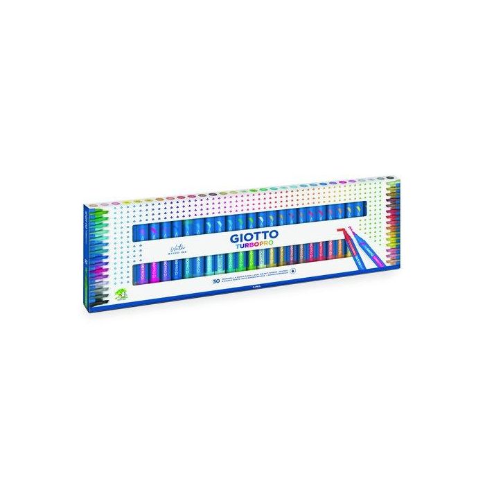 Rotulador Fibra Giotto Turbo Pro Doble Punta Estuche De 30