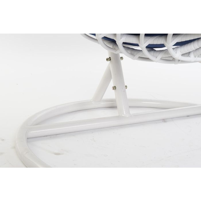 Sillón de jardín colgante DKD Home Decor Azul marino Blanco Aluminio ratán sintético 90 x 70 x 110 cm (107 x 107 x 198 cm) 4 Sillón de jardín colgante DKD Home Decor Azul marino Blanco Aluminio ratán sintético 90 x 70 x 110 cm (107 x 107 x 198 cm) 4