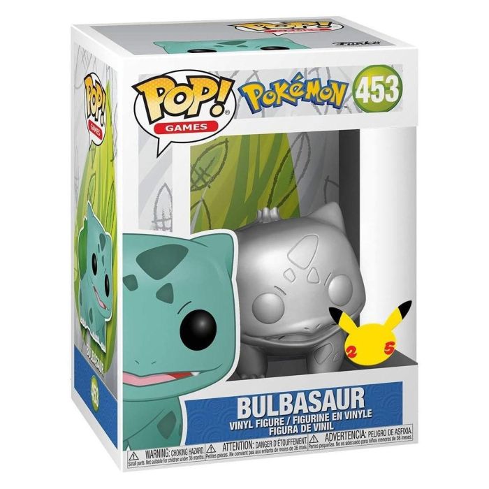 Funko Pop Pokemon Pokemon S6 Bulbasaur Plateado Efecto Metalico Edicion Especial Exclusivo 10" Nº 453 -Caja Original- 2 Funko Pop Pokemon Pokemon S6 Bulbasaur Plateado Efecto Metalico Edicion Especial Exclusivo 10" Nº 453 -Caja Original- 2