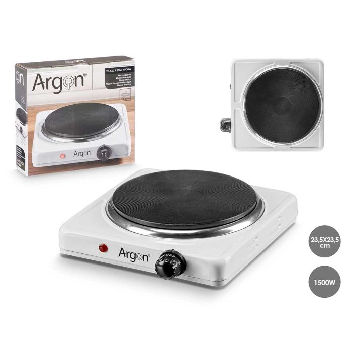 Hornillo Electrico Blanco 1500W Argon 23X7CM (6 Unidades)