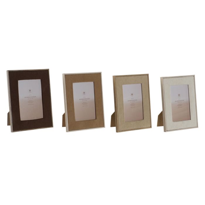 Marco Foto 15X20 Moderno DKD Home Decor Beige Marron 2 x 26 x 21 cm (4 Unidades)