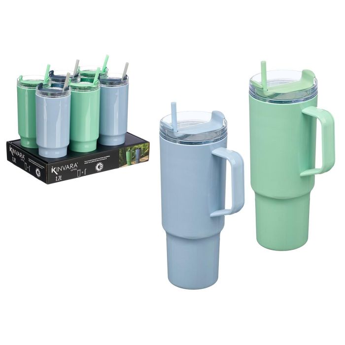 Vaso Pajita Asa 1200Ml Surtidos Azul Verde Kinvara 14x30x10cm (Set de 12) 0 Vaso Pajita Asa 1200Ml Surtidos Azul Verde Kinvara 14x30x10cm (Set de 12) 0