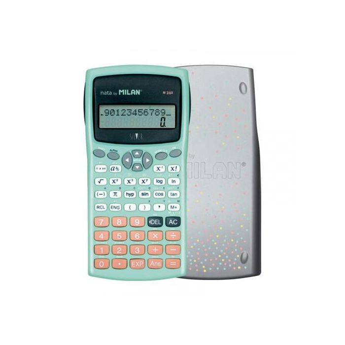 Milan M240 Calculadora Científica, 240 Funciones Avanzadas, Pantalla 2 Líneas 10+2 Dígitos, Carcasa Protectora Verde Turquesa 0 Milan M240 Calculadora Científica, 240 Funciones Avanzadas, Pantalla 2 Líneas 10+2 Dígitos, Carcasa Protectora Verde Turquesa 0