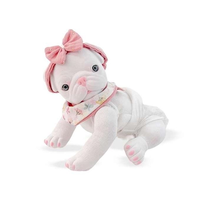 Anireal perro pug blanco ref: 60111-24 35 cm Anireal perro pug blanco ref: 60111-24 35 cm