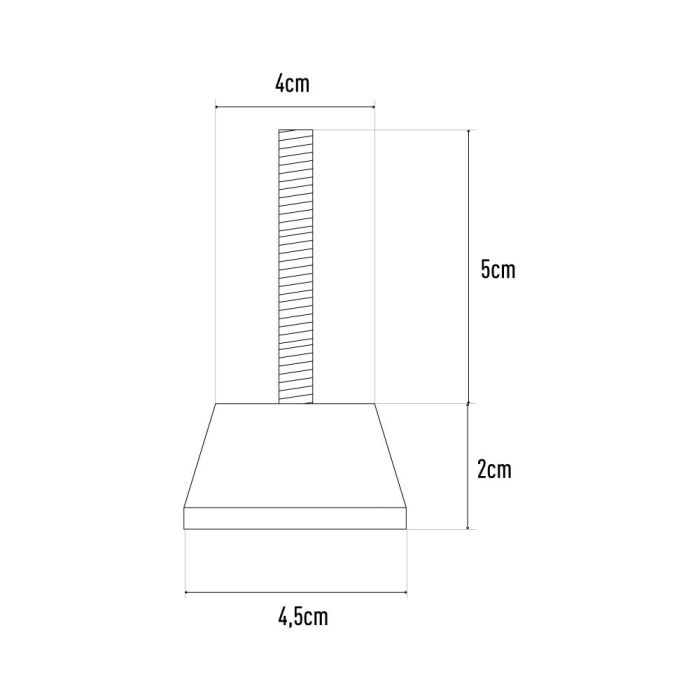 Conjunto silentblock para suelo s-40, 7 x 4,5 cm 1