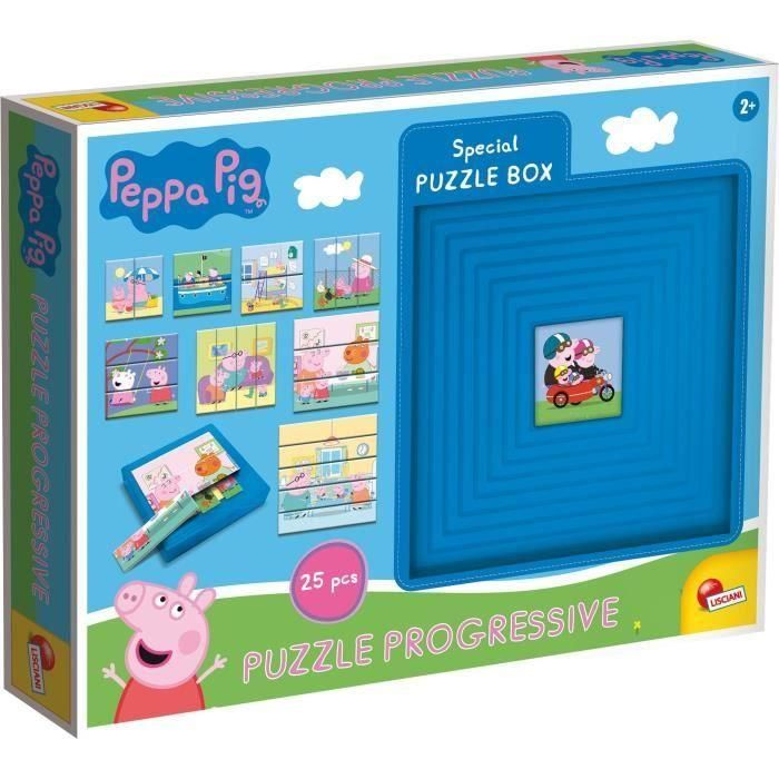 8 rompecabezas progresivos - Peppa Pig - con caja auto-coordinada - LISCIANI