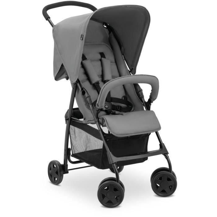 HAUCK HAU4007923171608 Cochecito Sport Plegable y Reclinable con Capota y 4 Ruedas Gris