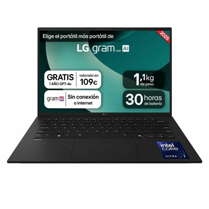 LG 14ZD90T Gram Portátil 14" WUXGA DCI-P3 Antirreflejos Intel Core Ultra 7 255H 16GB RAM 1TB SSD AI FreeDOS Negro 11 LG 14ZD90T Gram Portátil 14" WUXGA DCI-P3 Antirreflejos Intel Core Ultra 7 255H 16GB RAM 1TB SSD AI FreeDOS Negro 11