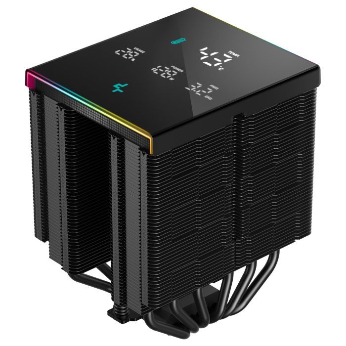 DeepCool AK620 DIGITAL PRO Refrigerador Aire 12 cm Negro 2 Ventiladores 6 Tubos LED Multi