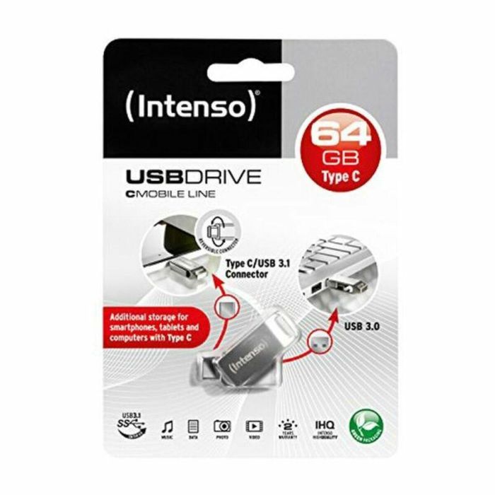 Memoria USB INTENSO 3536490 64 GB Plateado 64 GB Memoria USB 1