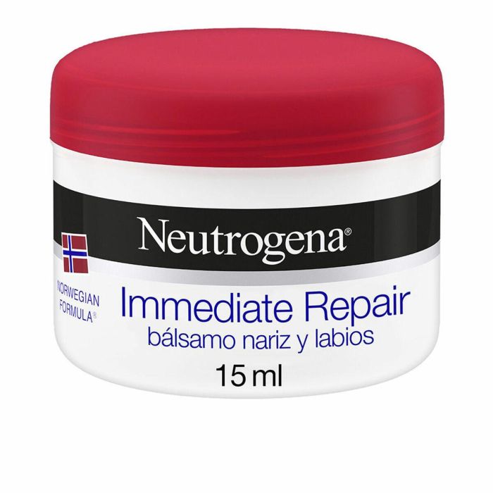 Neutrogena PR-001431 Bálsamo Nariz y Labios Reparación Inmediata 15 ml | Hipoalergénico | Hidratación para Labios Agrietados y Nariz Reseca