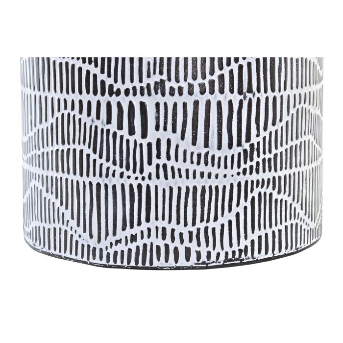 DKD Home Decor Cesta Urban Set de 2 Blanco Marron Hierro Cuerda 42 x 58 x 52 cm 2