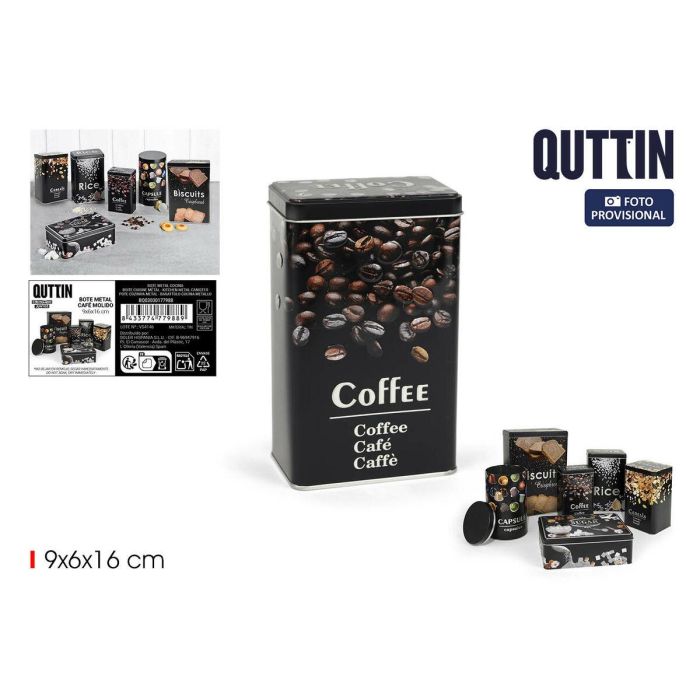 Bote Metálico Quttin COFFEE (12 Unidades) 4 Bote Metálico Quttin COFFEE (12 Unidades) 4