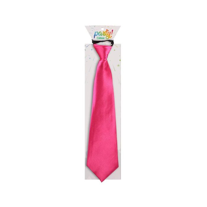 Corbata Fucsia para Disfraz o Fiesta Ochentera - Accesorio de Polyester para Adultos 1 Corbata Fucsia para Disfraz o Fiesta Ochentera - Accesorio de Polyester para Adultos 1